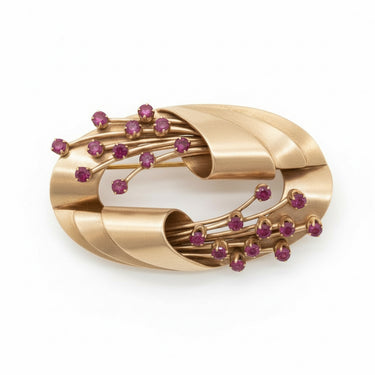 Retro Tiffany & Co. Ruby Brooch